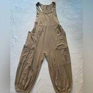 FP Movement by Free People Relaxed Tan Jumpsuit